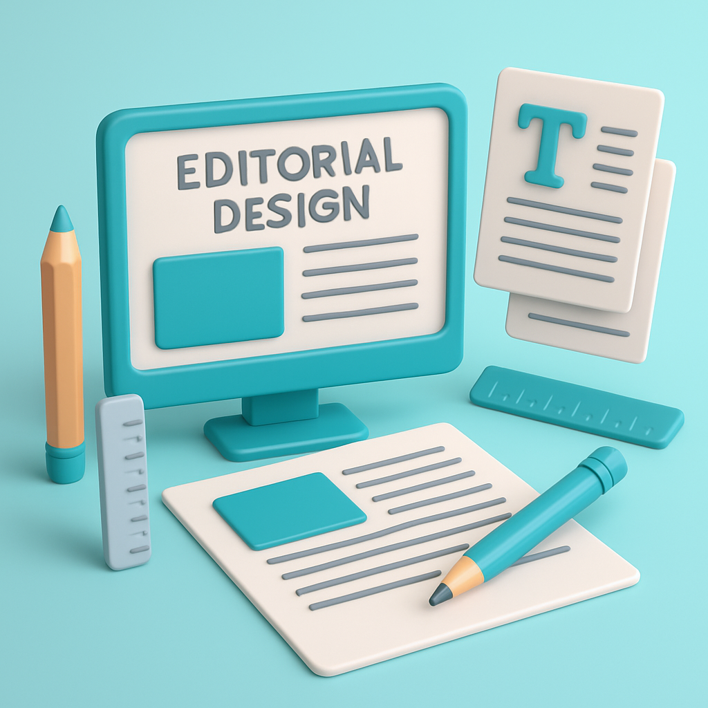 Elementos de diseño que referencian el diseño editorial